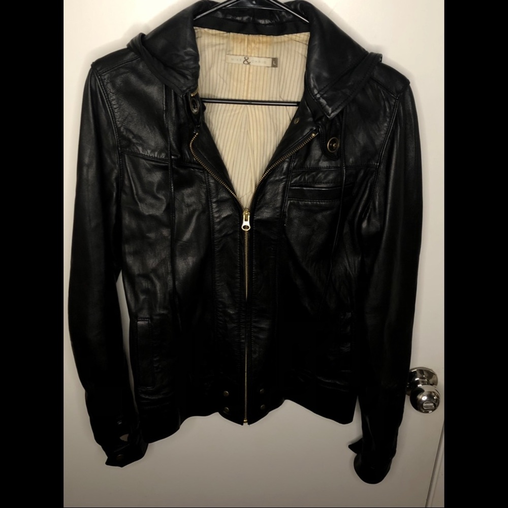 100% Authentic Lamb Skin Biker Jacket!
